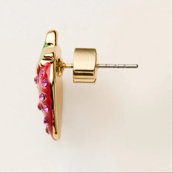 Kate Spade Strawberry French Fry Champagne Earrings Set Target Collab NWT - Picture 3 of 7